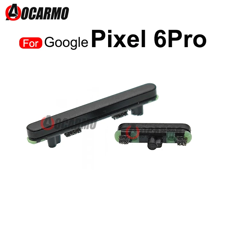 1 комплект черных запасных частей для Google Pixel 6 Pro 6Pro Увеличение, уменьшение громкости, Включение, выключение боковой кнопки