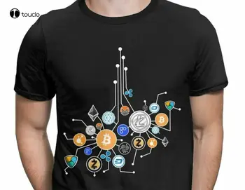 Футболка с криптовалютой и блокчейном Bitcoin Xrp Litecoin Ethereum Hodl Crypto Cool Tee Shirt Custom aldult Teen unisex унисекс
