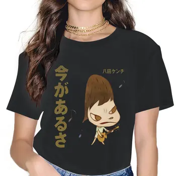 Классические женские рубашки для гитары Yoshitomo Nara, футболка оверсайз, Винтажный женский топ в стиле Харадзюку