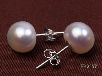 Ювелирные изделия из жемчуга Terisa 9-10 мм, белое плоское ожерелье из пресноводного жемчуга и серьги-гвоздики, набор для женщин T-FPS127