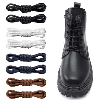 1 пара круглых шнурков, Кожаные шнурки, Водонепроницаемые Вощеные хлопчатобумажные шнурки, Оксфордские ботинки, шнурки для обуви 150 см