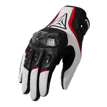 Мужские мотоциклетные перчатки M-XXL, зимние флисовые теплые перчатки для верховой езды, черные кожаные перчатки унисекс на полный палец