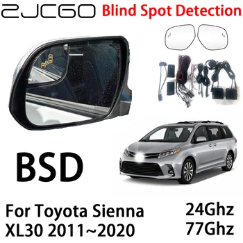 Система предупреждения о радиолокации ZJCGO Car BSD для обнаружения слепых зон для Toyota Sienna XL30 2011 ~ 2020