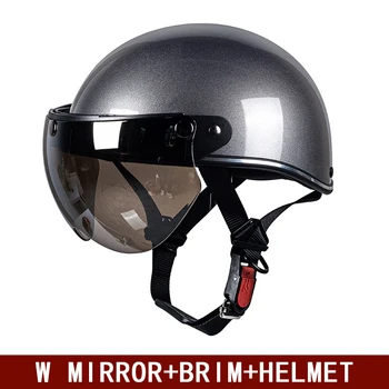 Шлем для электромобилей, ретро-полушлем Harley, зимний и летний шлем, аккумуляторный шлем, солнцезащитный крем, мотоциклетный мужской