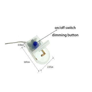 Миниатюрная модель Батарейный блок с кнопкой напряжения 3 В Прямое подключение Быстрый и медленный мигающий свет CR2032