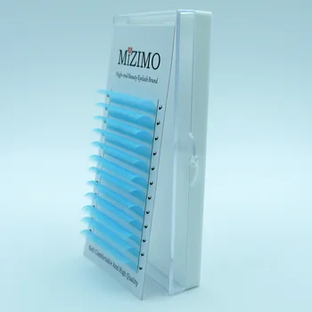 MIZIMO 16-17 мм, новый 12-рядный инструмент для наращивания ресниц Светло-голубого цвета из искусственной норки, индивидуальное средство для наращивания ресниц