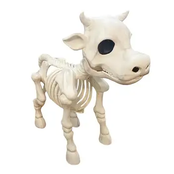 Скелет коровы на Хэллоуин, новый череп коровы, реквизит, Скелет коровы, декор для Хэллоуина, Скелет коровы, подарки на Хэллоуин для дома с привидениями