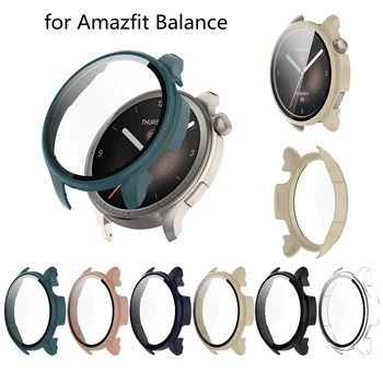Чехол для Amazfit Balance, защитные чехлы, корпус с жестким краем, стеклянная защитная пленка для экрана, бампер для часов Amazfit Balance