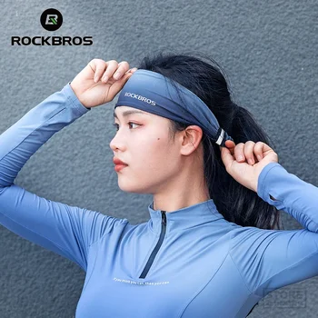 ROCKBROS Спортивная повязка на голову для велоспорта, бега, фитнеса, йоги, тренажерного зала, головной платок для волос от пота, возраст Мужчин, женщин, Эластичный головной убор 