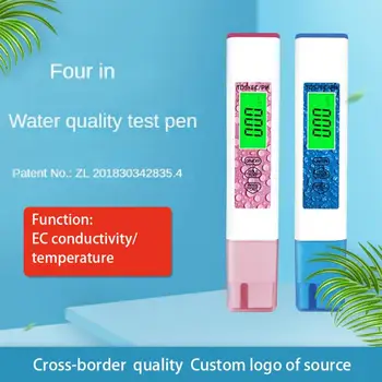 Ec -точечная калибровка, Ec-счетчик воды, измеритель кислотности питьевой лаборатории, аквариума, ручка Four-in-Tds, Портативная ручка для проверки Ph