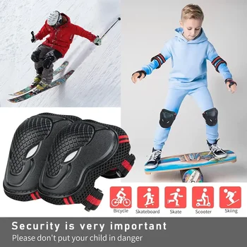 Защитные накладки на запястья для верховой езды, защитные накладки на локти для скейтборда, защитные наколенники для взрослых, защитное снаряжение для велоспорта, 6 шт. для