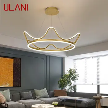 Подвесной светильник ULANI Nordic Современный золотой креативный светодиодный светильник в виде короны для дома, гостиной, спальни, декора, люстры