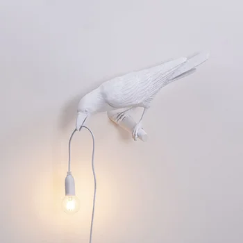 Настольная лампа Nordic Lucky Bird, прикроватная тумбочка для спальни, настольные светильники для гостиной, креативное животное из смолы, живой домашний декор, светильник