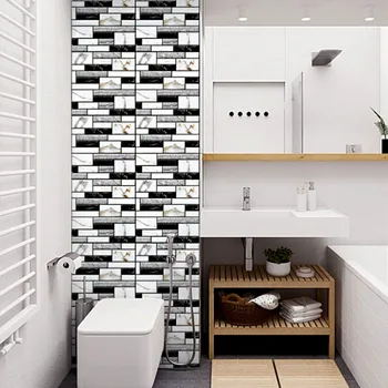 10 шт. Мозаичная настенная плитка 3D Peel and Stick для кухни, ванной комнаты, гостиной, декора стен 11,8 