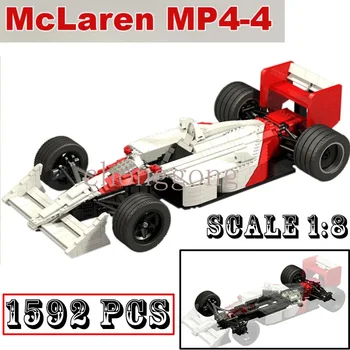 Классическая модель MP4-4 в масштабе 1:8 Модель Гоночного Автомобиля Формулы-1 Buiding Kit Creators Block Bricks Игрушки для Детей Подарок на День Рождения Мальчикам Набор