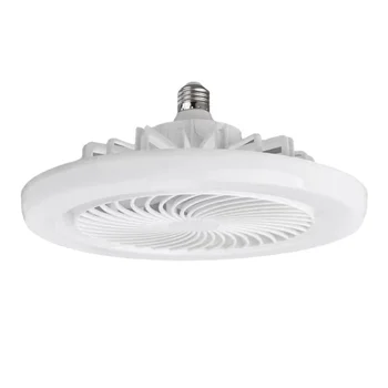 Современный простой круглый маленький светодиодный вентилятор E27 для защиты глаз, Высокие яркие люстры, потолочный вентилятор для домашней спальни, кухни