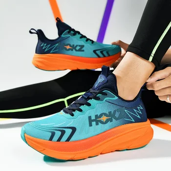 Сверхлегкие кроссовки для бега, Мужская Женская спортивная обувь для бега с подушкой, кроссовки для отдыха, Мужская модная обувь для прогулок на открытом воздухе, Мужская обувь