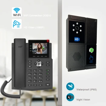 US Plug Smart Network SIP Домофон Система контроля доступа Беспроводной WIFI Функция отображения телефона Стационарный IP Видеотелефон