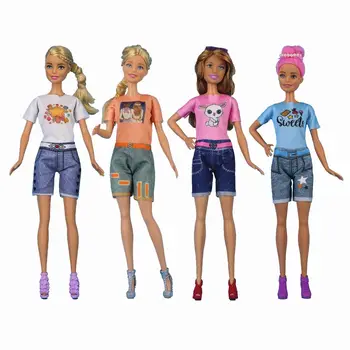 Модные штаны для куклы, новая повседневная одежда 11,5 дюймов, элегантная футболка для вечеринки, 8 стилей кукольной одежды, кукла 30 см/ 1/6 кукол BJD