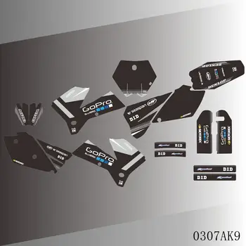 Для KTM SX SXF 125 250 450 525 2005 2006, наклейки с полной графикой, фон мотоцикла, Пользовательский номер, Название