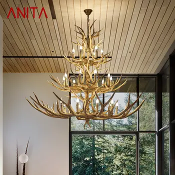 Подвесные светильники ANITA Modern Antler Led Креативная Люстра для декора гостиной и столовой