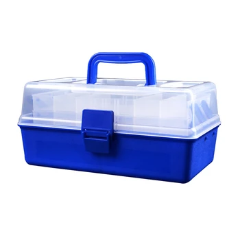 Приманка и рыболовные снасти с водонепроницаемым ящиком для снастей, 3-слойный пластиковый кейс для хранения, прочный портативный
