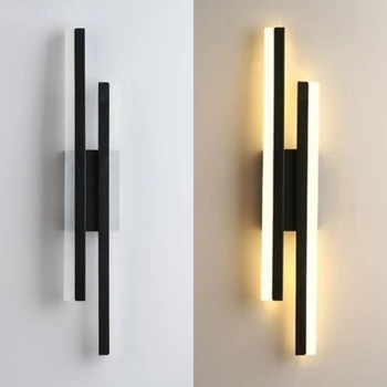 Современный светодиодный настенный светильник 220 В 48 см 16 Вт, креативный дизайн акрилового абажура для гостиной, прохода, спальни, прикроватного декора, освещения бра