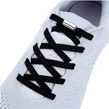 1 пара шнурков для обуви без завязок Эластичные шнурки для кроссовок Быстросъемные шнурки для детей и взрослых Плоские шнурки Резинки для обуви