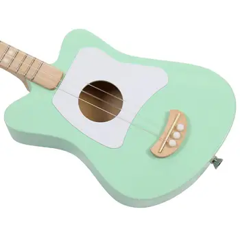 3-Струнная Гавайская Гитара Мини-Акустическая Гитара Для Начинающих Детских Музыкантов С Корпусом Из Липы, Полностью закрытые Тюнеры, Маленькая Гитара Зеленого Цвета 15,6