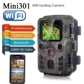 Wifi301/Mini301 Охотничья Камера APP Control Trail Camera Беспроводная Bluetooth 24MP 1296P Ночного Видения Движения Ловушки Дикой Природы Фото