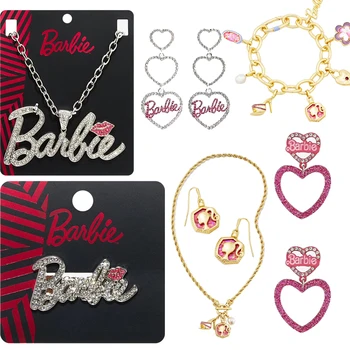Новые модные украшения для Барби, Кавайные универсальные украшения для девочек, браслет с кристаллами и бриллиантами, ожерелье, Брошь, Серьги, Аксессуары для вечеринок, Подарок