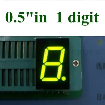 0,5-дюймовый 7-Сегментный зеленый светодиодный дисплей, 1-Битная Цифровая трубка, Пластик, металл С Общим Катодом (трубка Nixie), 0,5 