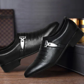 2019 летняя новая обувь, мужская деловая повседневная дышащая мужская модельная обувь zapatos de hombre, повседневные лоферы из натуральной кожи gyu7