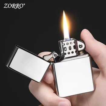 Классическая оригинальная зажигалка Zorro Kerosene в стиле ретро Creative Shell, ветрозащитная латунная зажигалка, аксессуары для сигарет, подарки для мужчин