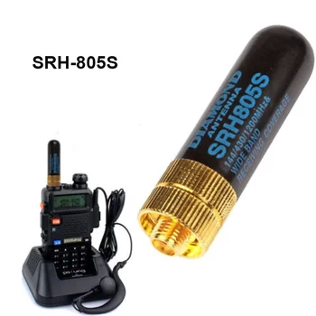 Двухдиапазонная Антенна с высоким коэффициентом усиления UHF + VHF SRH805S SMA Женская Антенна для TK3107 2107 для Baofeng UV-5R 888S UV-82 Портативная Рация Радио