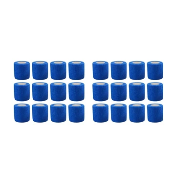 Клейкая лента, самоклеящаяся эластичная бандажная лента (5x450 см, упаковка из 24 штук)-Синий