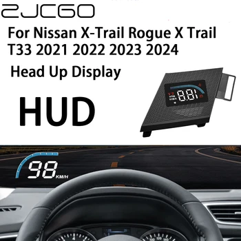 ZJCGO Auto HUD Автомобильный Проектор Сигнализации Head Up Дисплей Спидометра Лобовое Стекло для Nissan X-Trail Rogue X Trail T33 2021 ~ 2024