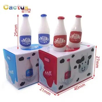 1 комплект 1: 12 Кукольный домик Миниатюрная коробка для молока и йогурта Модель DIY Детские игрушки для ролевых игр, аксессуары для напитков и еды для декора кукольного домика