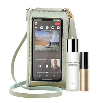 Сумка через плечо для мобильного телефона, противоугонная сумка через плечо из искусственной кожи, сумки через плечо для мобильного телефона с сенсорным экраном и отделениями для