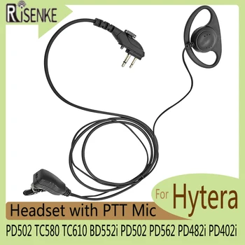RISENKE-Гарнитура для портативной рации с микрофоном PTT, наушник для Hytera TC580, TC610, TC620, BD552i, PD502, PD562, PD482i, PD402i, RDR2500, XR150