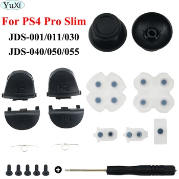 YuXi R2 L2 L1 R1 Триггерные Кнопки Mod Kit для PlayStation4 PS4 Pro Slim Controller Analog Stick Caps JDS JDM 055 050 040 030 011