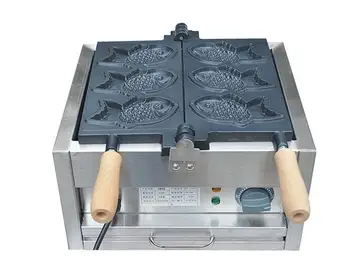 Коммерческая машина для приготовления рыбных вафель с антипригарным покрытием Taiyaki Maker Машина Для приготовления Рыбных Вафель Taiyaki Maker Машина Для выпечки Рыбных тортов