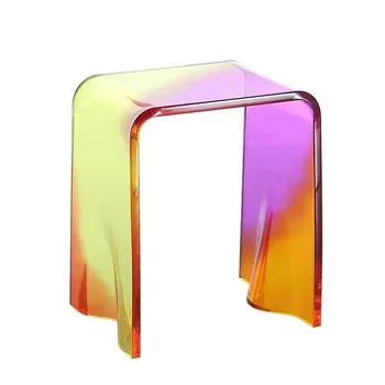Акриловый Стул Aurora Rainbow Chair Маленький Приставной Столик Для Макияжа Мебель Повседневного Дизайна Гостиной