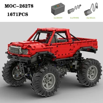 Строительный блок MOC-26278 пикап для скалолазания, вездеход, сборка и запасные части, модель игрушки для взрослых и детей в подарок