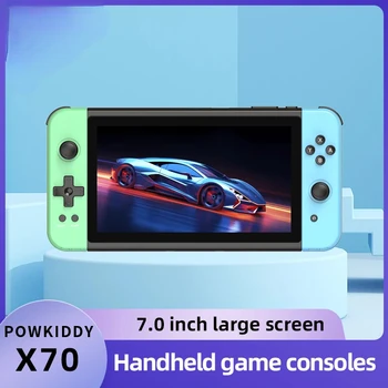 Новая портативная игровая консоль X70 с 7-дюймовым HD-экраном, ретро-плееры для видеоигр, Дешевые детские подарки, поддержка игр для двух игроков