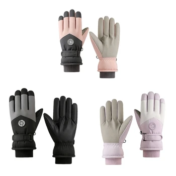 Термальные перчатки для катания на лыжах, лыжные перчатки, женские зимние перчатки, водонепроницаемые перчатки для снега
