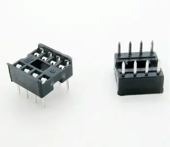 60 шт./лот 8-Контактный разъем для подключения микросхем с квадратным отверстием, адаптер, соединительный резистор с шагом 8 контактов 2,54 мм