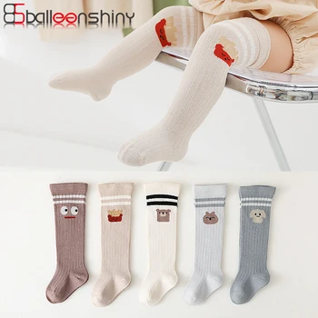 Balleenshiny / Новые осенние носки для маленьких девочек, весенне-осенние хлопковые дышащие теплые носки до колена для мальчиков, длинные носки для детей