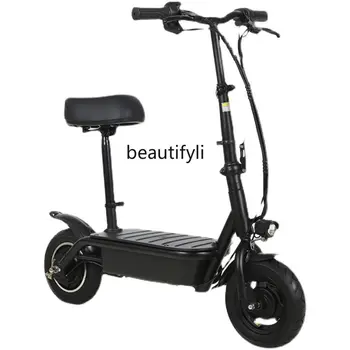 Складной электрический велосипед для взрослых Мини-Аккумуляторный автомобиль Легкий Маленький литиевый велосипед Родитель-Ребенок Электрический скутер