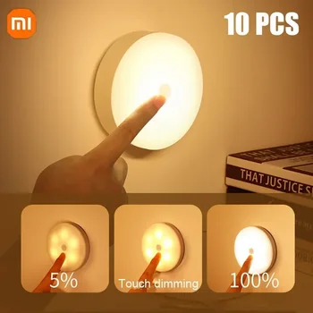 Xiaomi LED Сенсорный Ночник С Датчиком Движения, Батарея 500 мАч, USB Перезаряжаемая Лампа, Магнитная Для Освещения Прикроватного Столика В Спальне